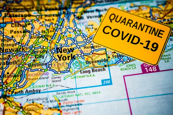 New York Coronavirus Covid Karantén Háttere — Stock Fotó