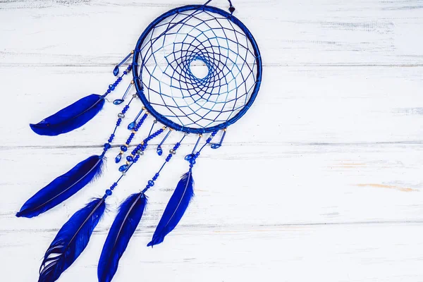 Dream Catcher Wooden Background — Stock Photo, Image