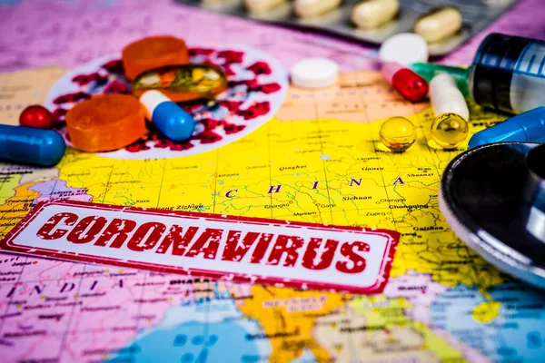 Coronavirus Hotet Epidemi Från Kina — Stockfoto