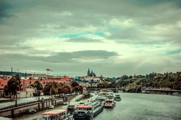 Beautiful Streets Architecture Autumn Prague — Stock Photo, Image