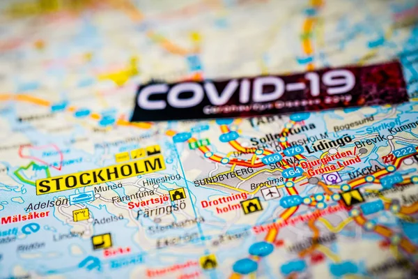 Stockholm Coronavirus Covid Karantänbakgrund — Stockfoto