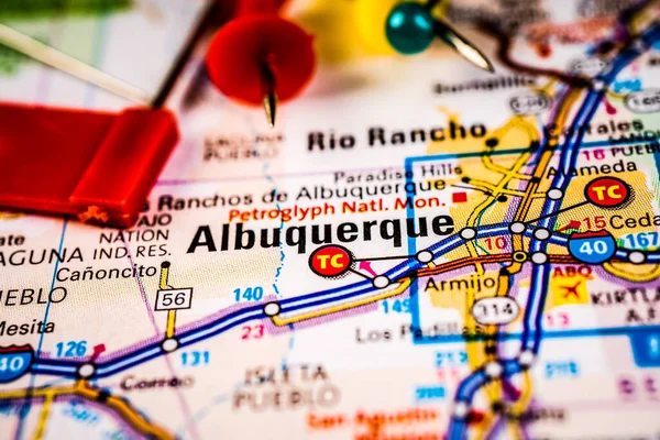 Albuquerque map Usa background. Travel