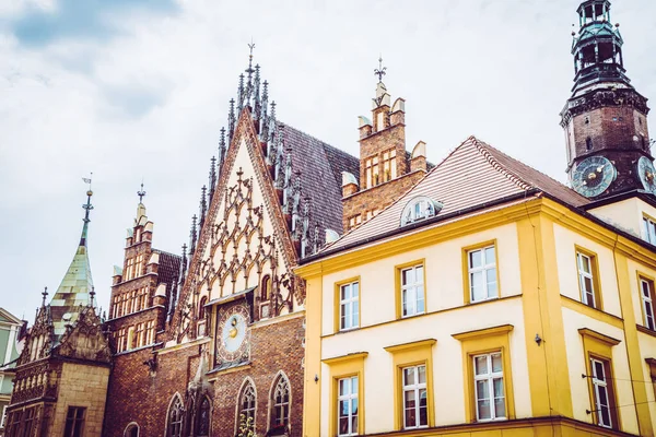 Beautiful Picturesque Center Wroclaw — Stock Photo, Image