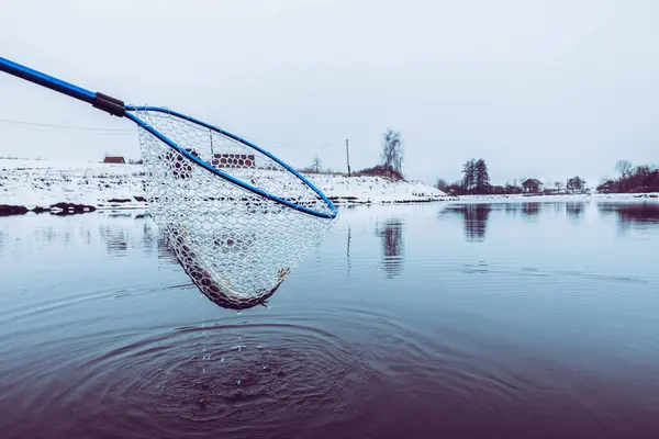 Pesca Ricreazione All Aperto Sfondo Lago — Foto Stock