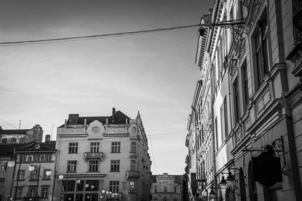 Magnífico Invierno Lviv Arquitectura Calles —  Fotos de Stock