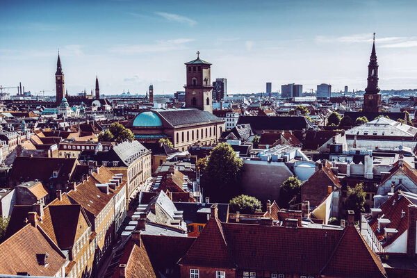 Copenhagen City, Denmark, Scandinavia. Beautiful summer day