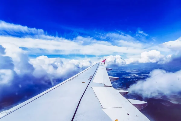 Vista Desde Ventana Del Avión Ala —  Fotos de Stock