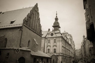 Güz Prag 'ın güzel sokakları ve mimarisi