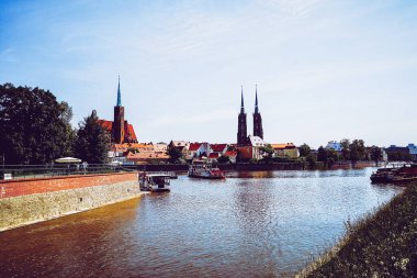 Muhteşem Wroclaw sokakları, seyahat arka planı