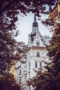 Güz Prag 'ın güzel sokakları ve mimarisi