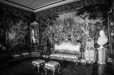 Kopenhag 'daki Rosenborg Kalesi' nin güzel odaları