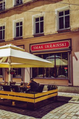 Antik Avrupa şehrinin sokakları ve meydanları