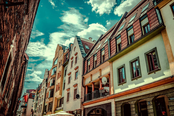 Wroclaw Houses and streets of the city of Wroclaw. Cityscape