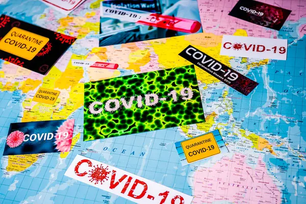 World Coronavirus Covid Karanténní Pozadí — Stock fotografie