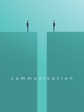 İş comunication veya anlaşması sorunlar, sorunlar. Aralarındaki farkı ile iki işadamları simgeleri.