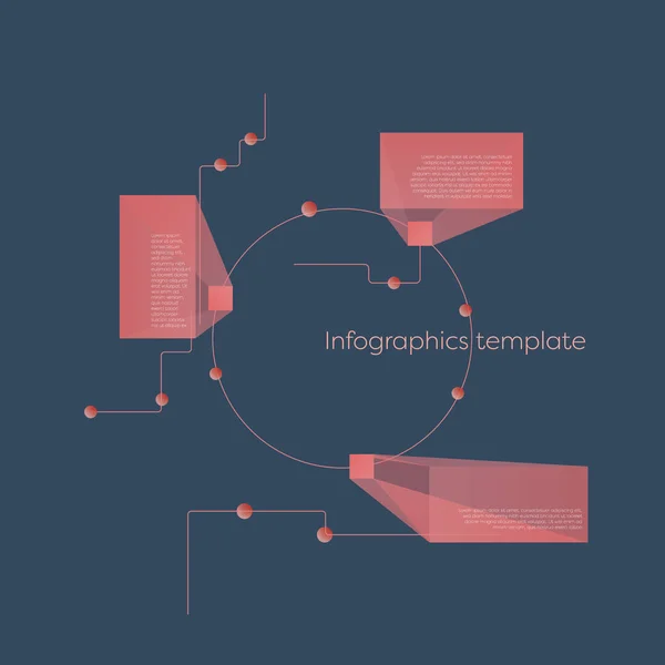 Modèle d'infographie d'entreprise moderne avec des formes géométriques abstraites . — Image vectorielle