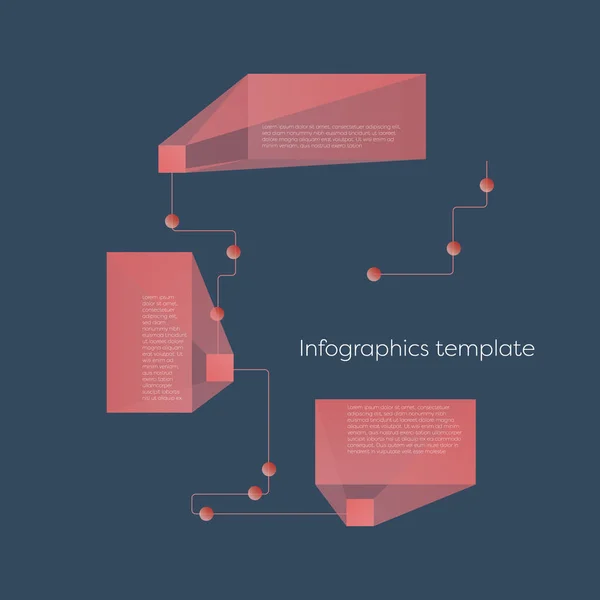 Modelo de modelo de infográficos de negócios modernos com formas geométricas abstratas . — Vetor de Stock