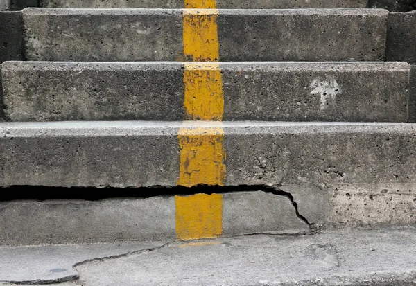 Çimento merdiven closeup harap, Chapped