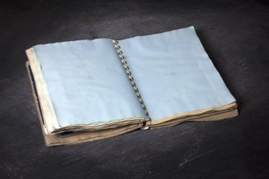 Eski defter ahşap açık