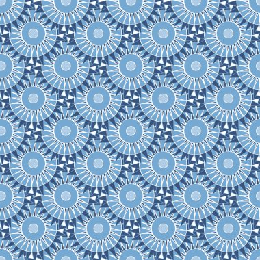 Beyaz Arkaplanda Mavi Vektör Çiçekler. Tekstil, kartlar, imalat, duvar kağıtları, baskı, hediye paketi ve yapıştırma kitabı için arkaplan.