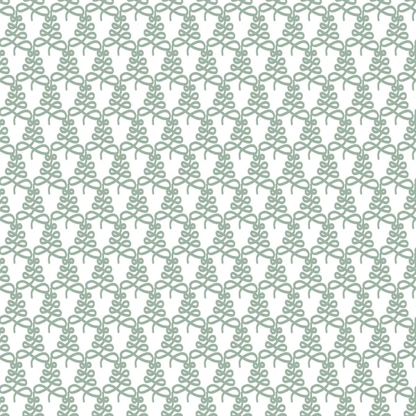 Árboles verdes abstractos vectoriales sobre fondo blanco patrón de repetición sin costuras. Fondo para textiles, tarjetas, fabricación, fondos de pantalla, impresión, envoltura de regalo y scrapbooking . — Archivo Imágenes Vectoriales