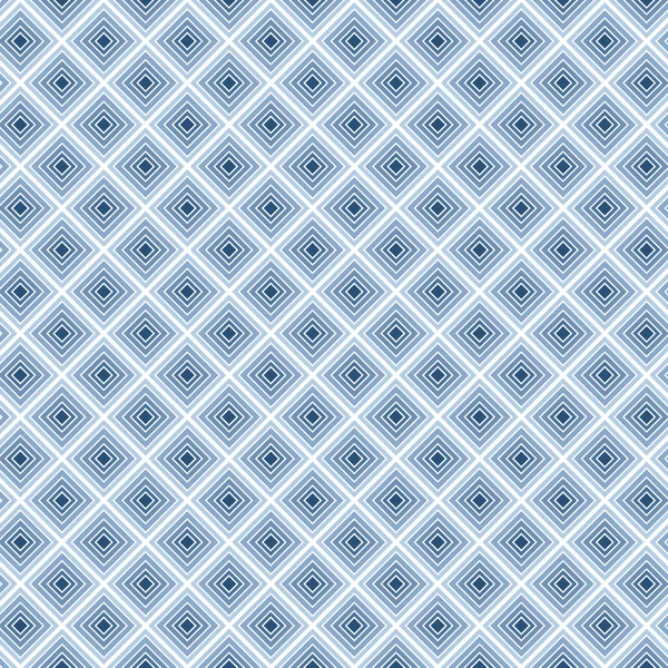 Vector de diamantes cuadrados geométricos en tonos de azul. Fondo para textiles, tarjetas, fabricación, fondos de pantalla, impresión, envoltura de regalo y scrapbooking . — Archivo Imágenes Vectoriales