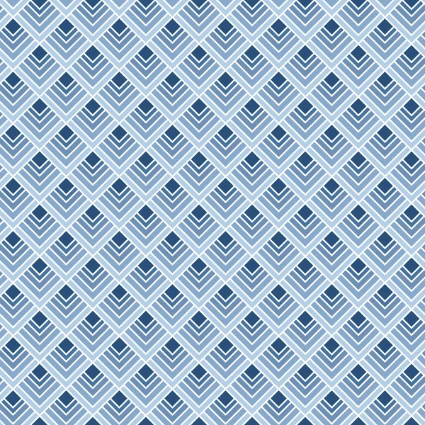 Vector de superposición de diamantes cuadrados geométricos en tonos de azul. Fondo para textiles, tarjetas, fabricación, fondos de pantalla, impresión, envoltura de regalo y scrapbooking . — Archivo Imágenes Vectoriales