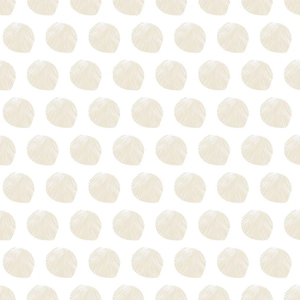 Cercles à pois en or organique abstrait vectoriel sur fond blanc motif de répétition sans couture. Arrière-plan pour textiles, cartes, fabrication, papiers peints, impression, emballage cadeau et scrapbooking . — Image vectorielle