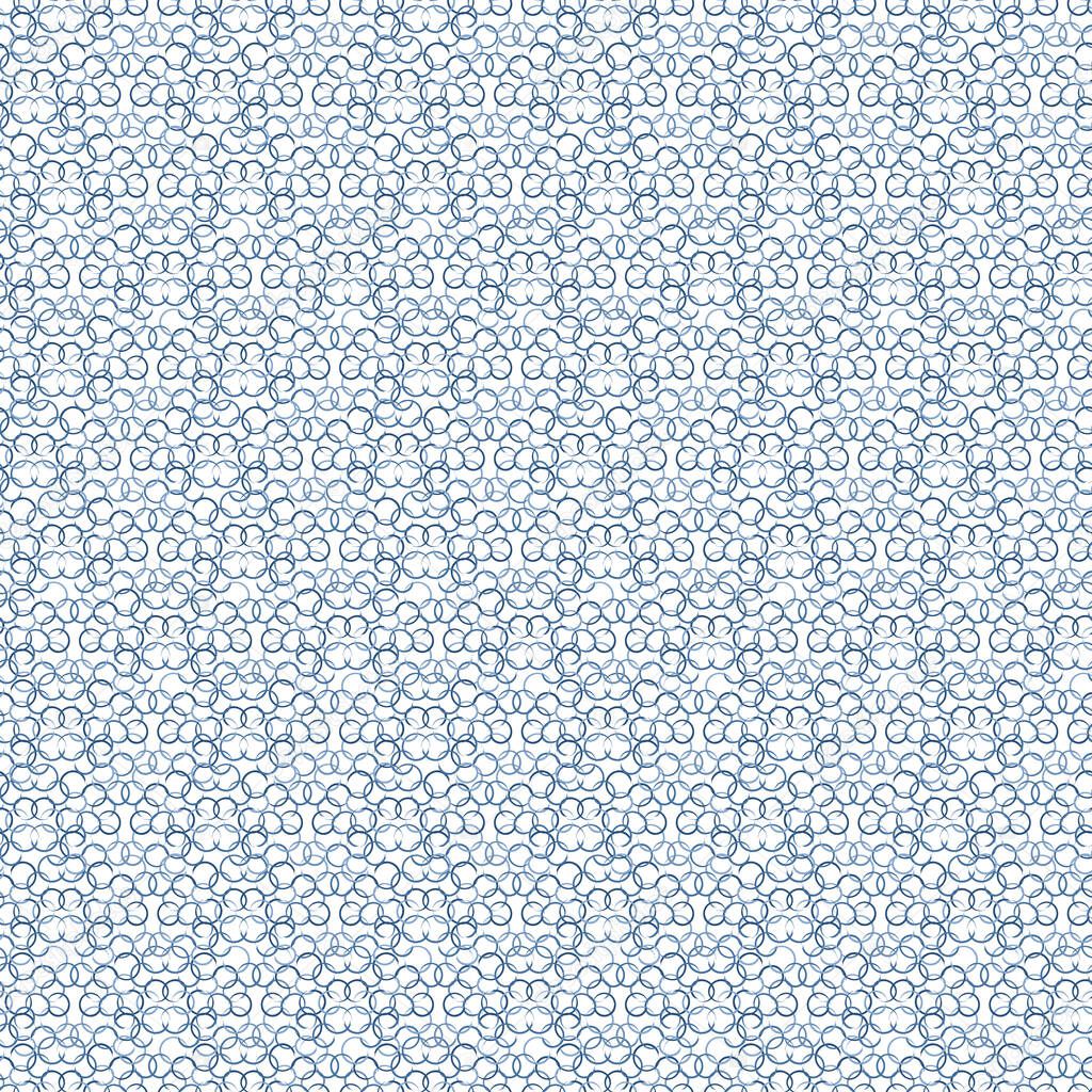 Vector Small Circles in Blue on White Background Seamless Repeat Pattern. Background for textiles, cards, manufacturing, wallpapers, print, gift wrap and scrapbooking.