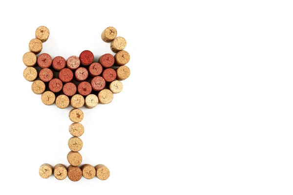 Weinkorken förmige Gläser. Druckgrafik für Restaurantdekoration — Stockfoto