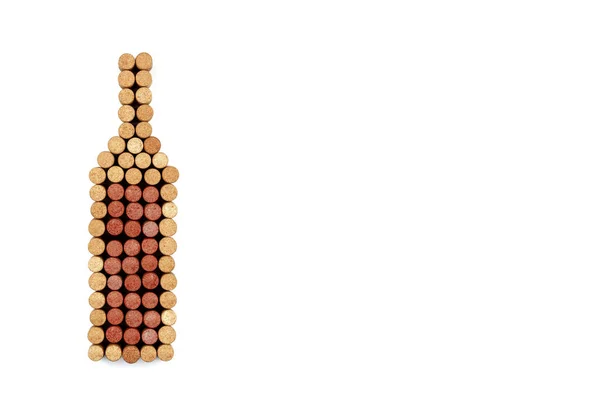 Butelka w kształcie korka. Drukuj ilustrację do dekoracji restauracji — Zdjęcie stockowe