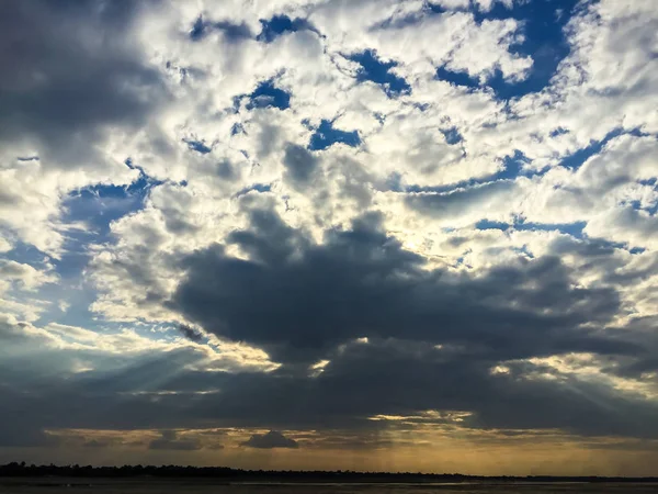 Cloudy River Mirror Cloudy River — Stock Photo, Image