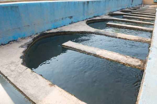 Proceso Tratamiento Aguas Plantas Tratamiento Aguas Las Obras Agua Tailandia — Foto de Stock