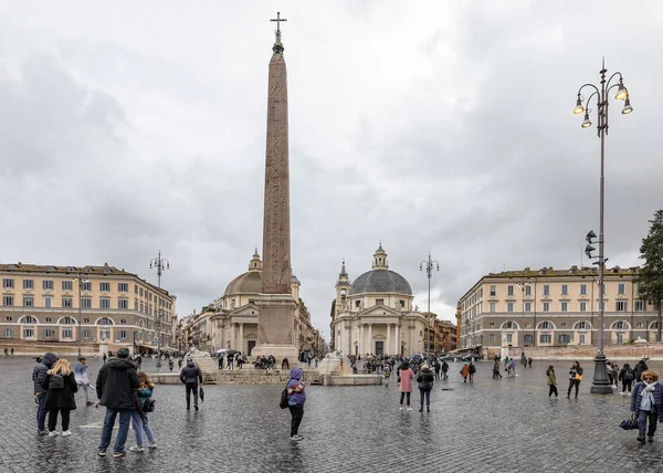 Рим Італія 2019 Рим Осені Piazza Del Popolo — стокове фото