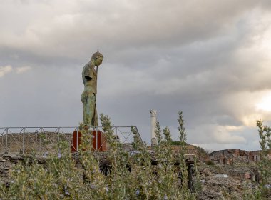 Antik Roma şehri Pompeii 'nin arkeolojik harabeleri