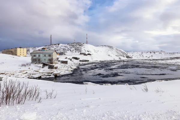 バレンツ海沿岸の古い漁村 コラ半島 Tererberka ロシア — ストック写真