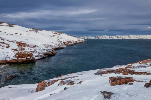 Costa Rocosa Península Kola Mar Barents Océano Ártico —  Fotos de Stock