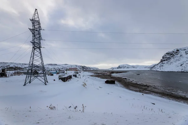 Teriberka Murmansk Region Russia 2020 Old Fishing Village Shore Barents — Stockfoto