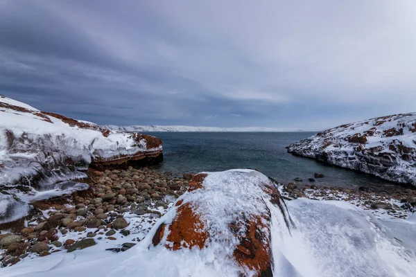 Costa Rocosa Península Kola Mar Barents Océano Ártico —  Fotos de Stock