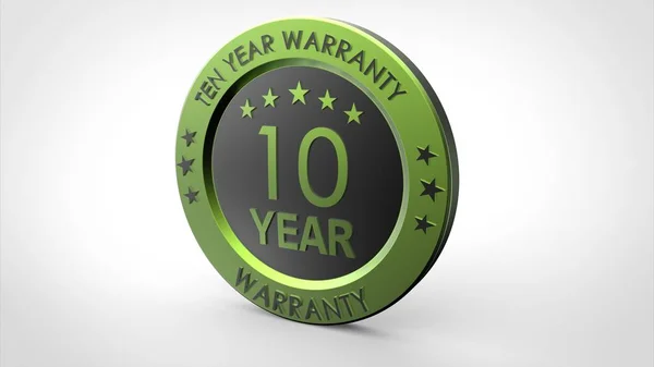 Ten Year Warranty Sign — Stock Photo, Image