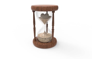 Kum saati içinde bir akış 3D render