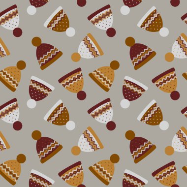 Örme şapka ile Seamless Modeli. 