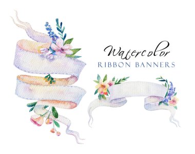 Suluboya kurdele. Çiçek pankartları. Parti sancakları tırmanıyor. Suluboya tebrik kartları.