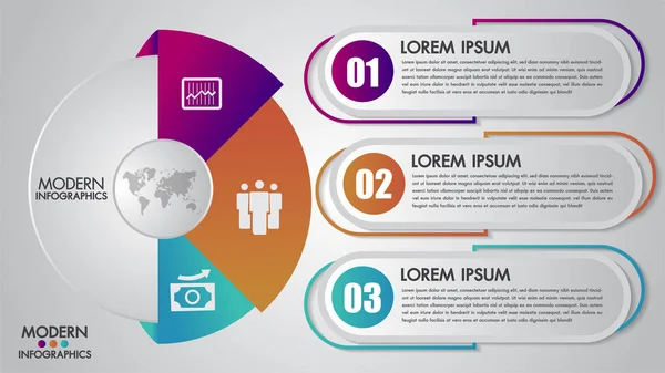 Business Infographics Template Diagram Graph Presentation Chart Elements Concept Options — Stock Vector