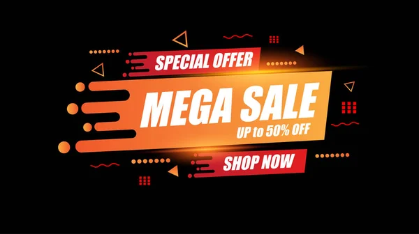 Abstract Mega Sale Template Design Special Offers Sales Discounts Advertising — 스톡 벡터
