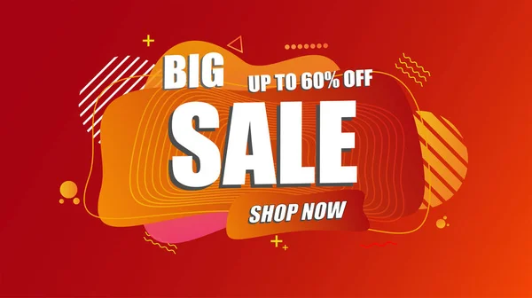 Sale Banner Template Geometric Abstract Shape Design Big Sale Special — 스톡 벡터