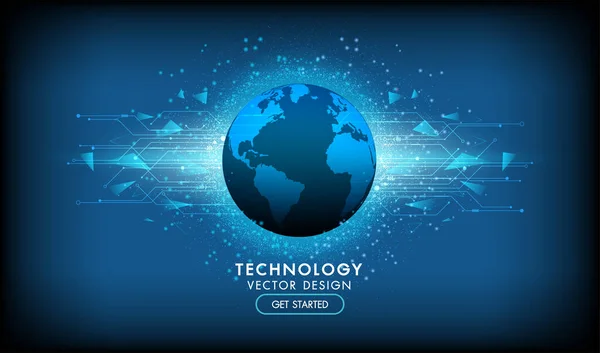 Abstrakte Technologie Hintergrund Hallo Tech Kommunikationskonzept Technologie Digitales Geschäft Innovation — Stockvektor