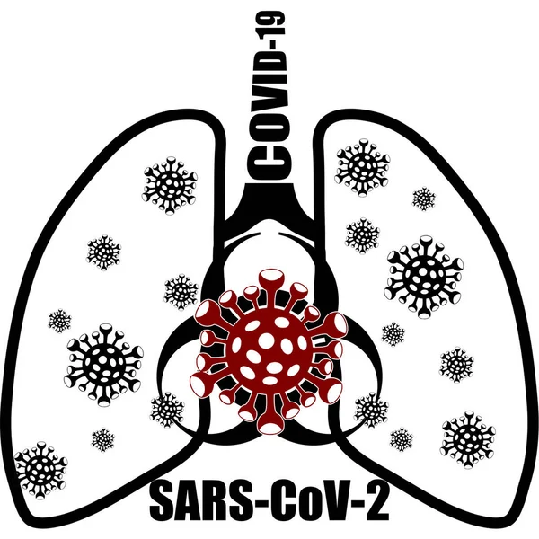 Значок Легенів Ковад Знак Легенів Іконою Вірусу Covid Sars Cov — стокове фото