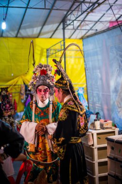 Çin Teochew Operasının sahne arkası