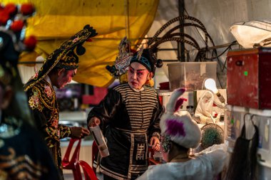 Çin Teochew Operasının sahne arkası